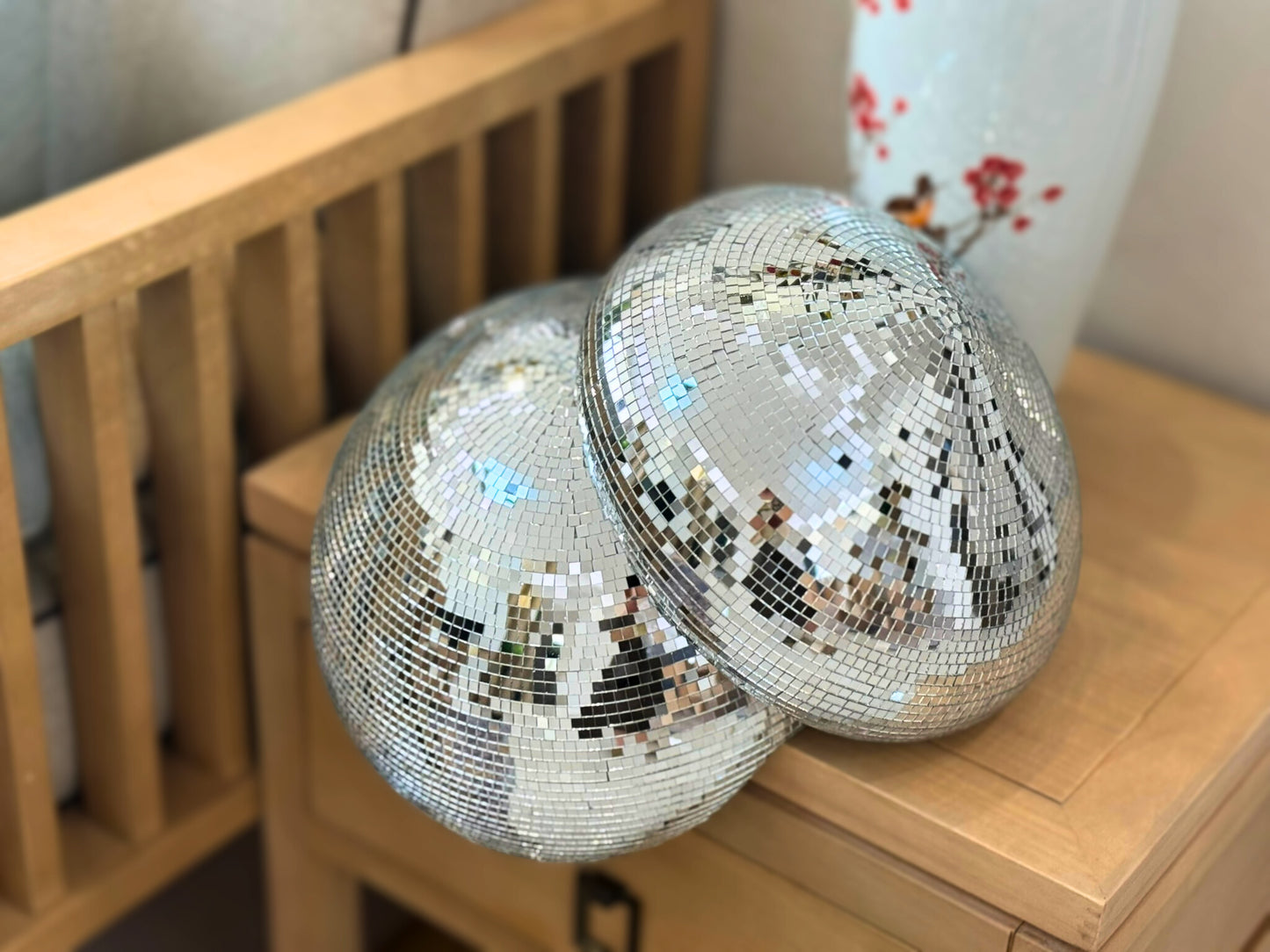 Melted Disco Ball Duo: A Magical Symphony of Light and Shadow